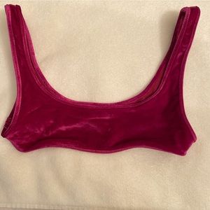 Plum triangl bathing suit top